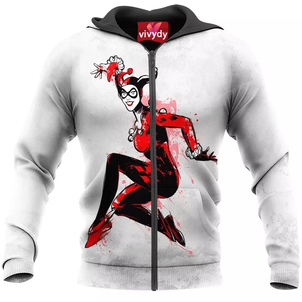 Harley Quinn Zip Hoodie