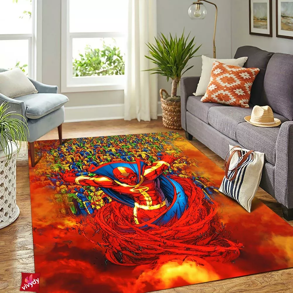 Red Tornado Comic Rectangle Rug