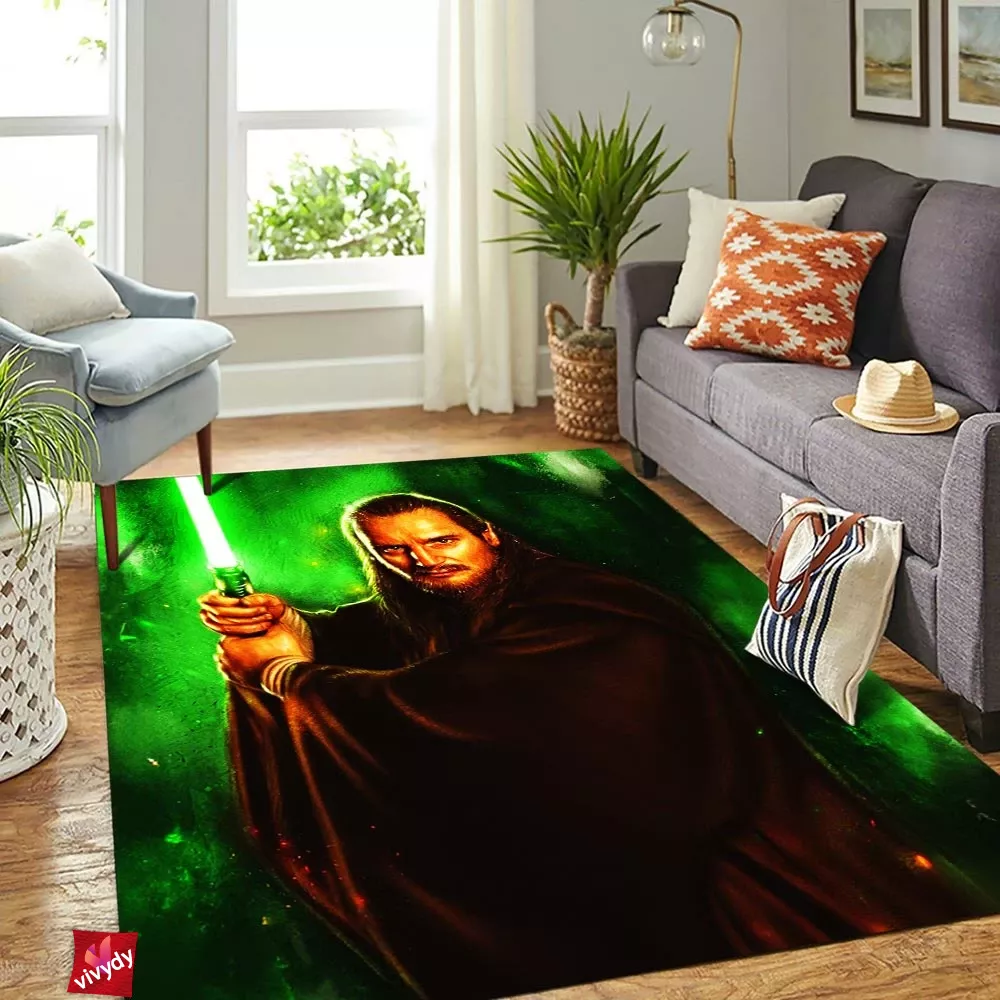 Qui-Gon Jinn Star War Movie Comic Rectangle Rug