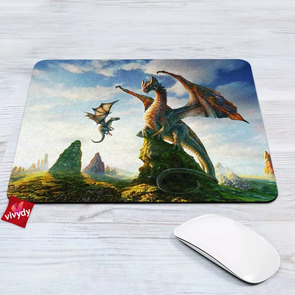 First Lesson Dragons Mouse Pad