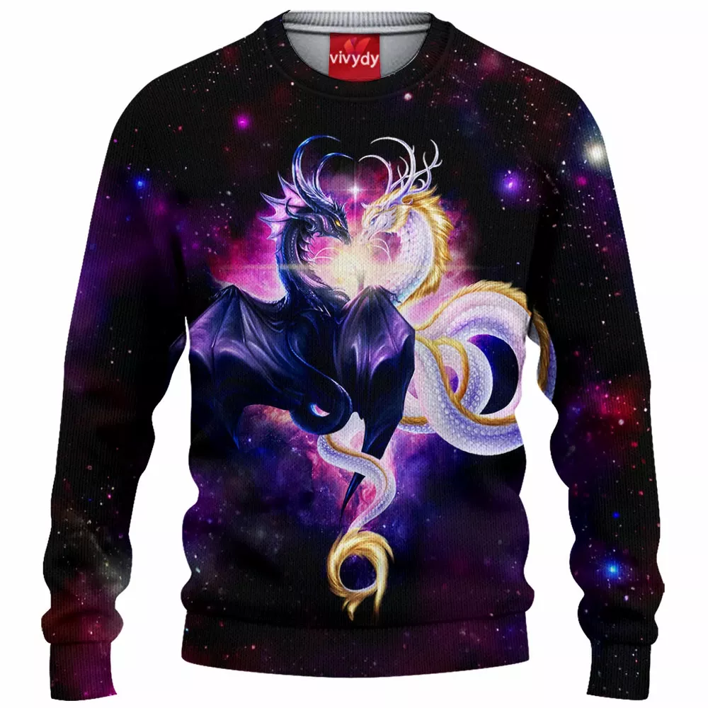 Yin Yang Dragon Knitted Sweater