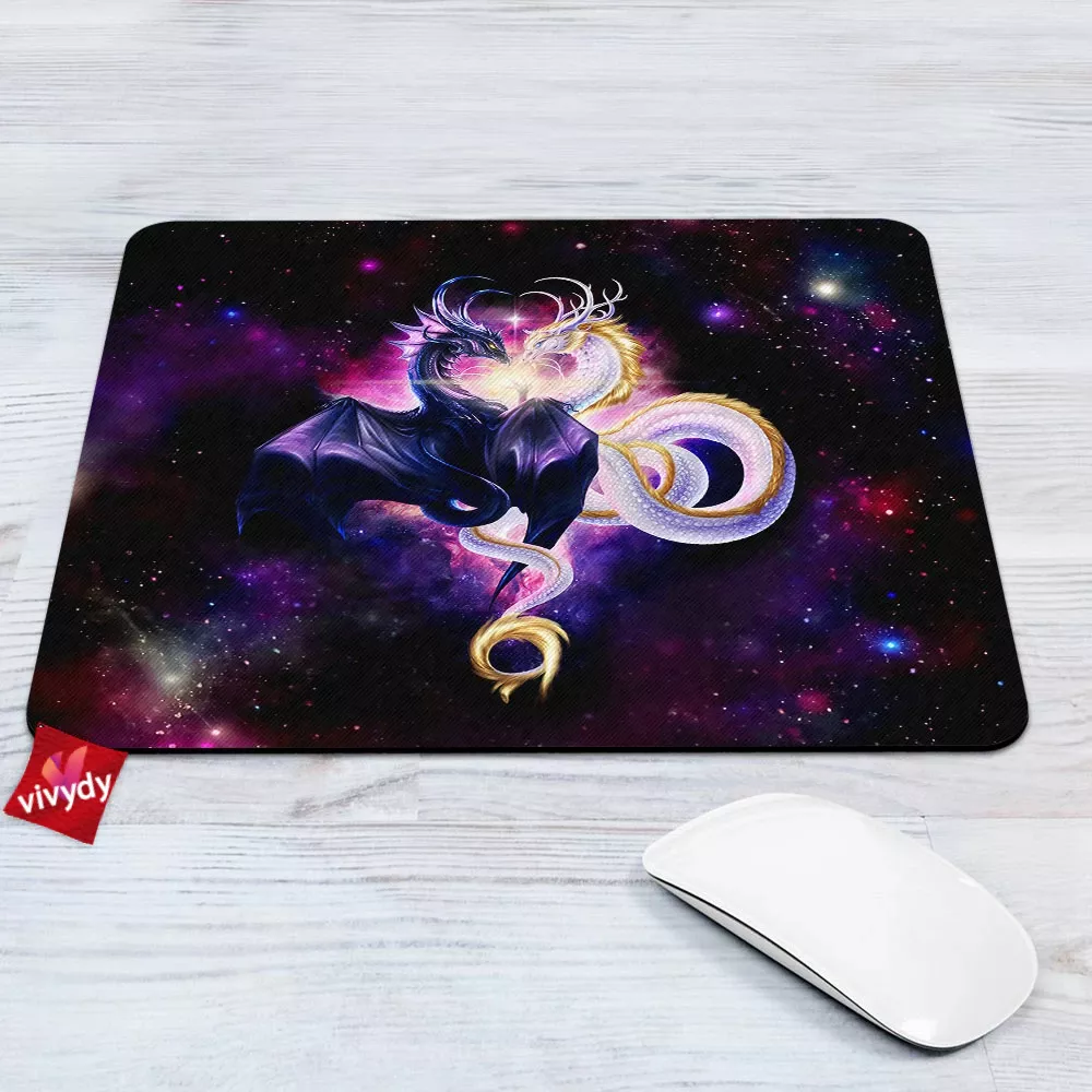 Yin Yang Dragon Mouse Pad