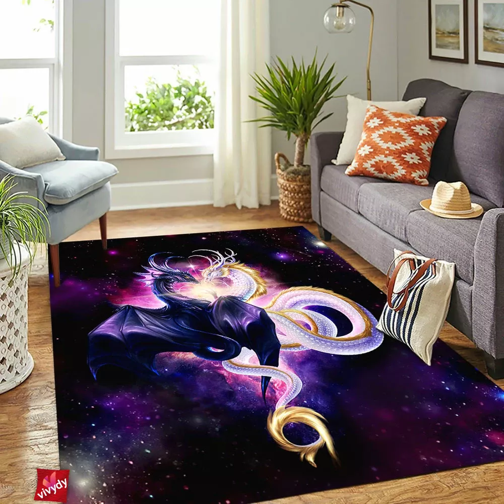 Yin Yang Dragon Rectangle Rug