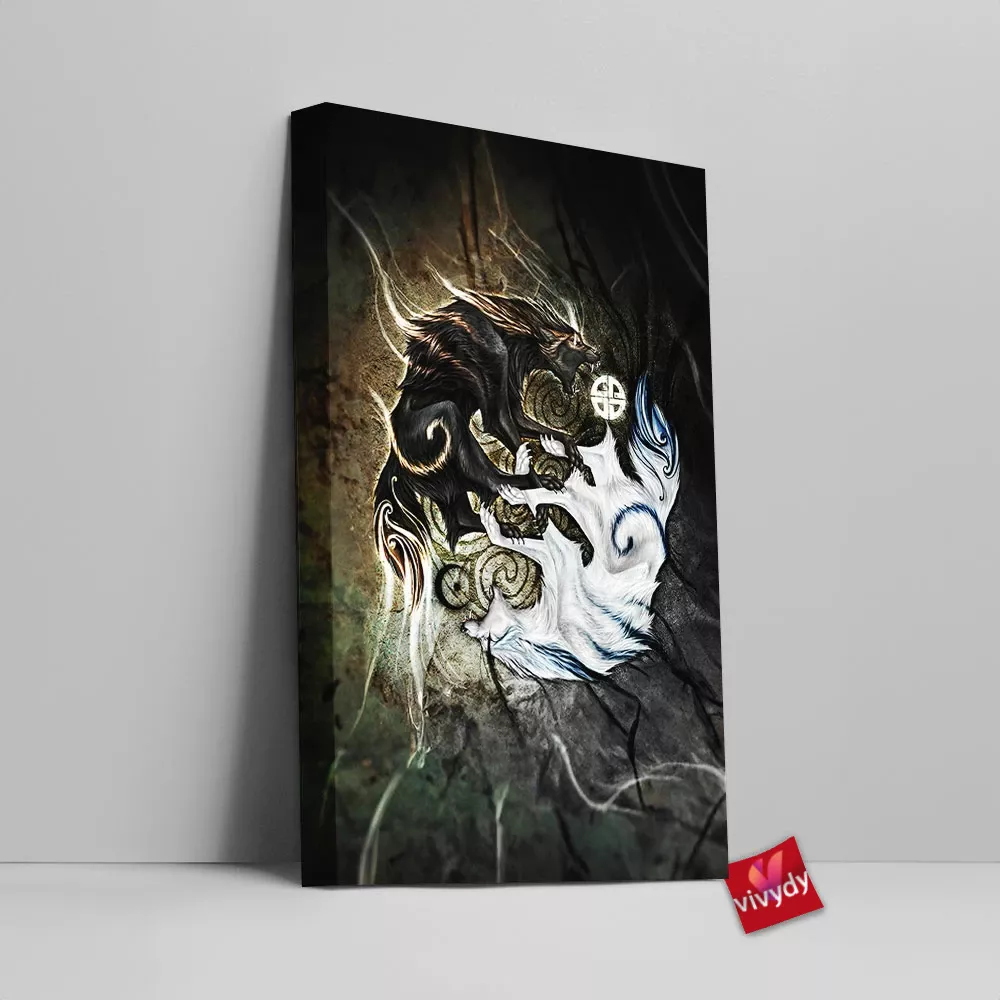 Ragnarok Wolf Canvas Wall Art