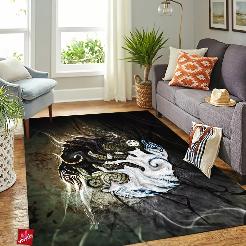 Ragnarok Wolf Rectangle Rug