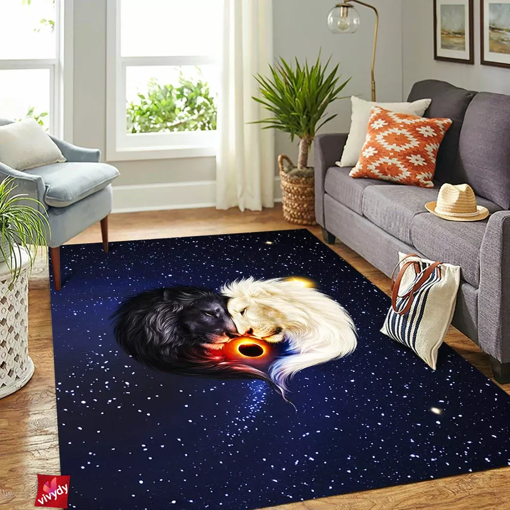 Yin Yang Lion Rectangle Rug