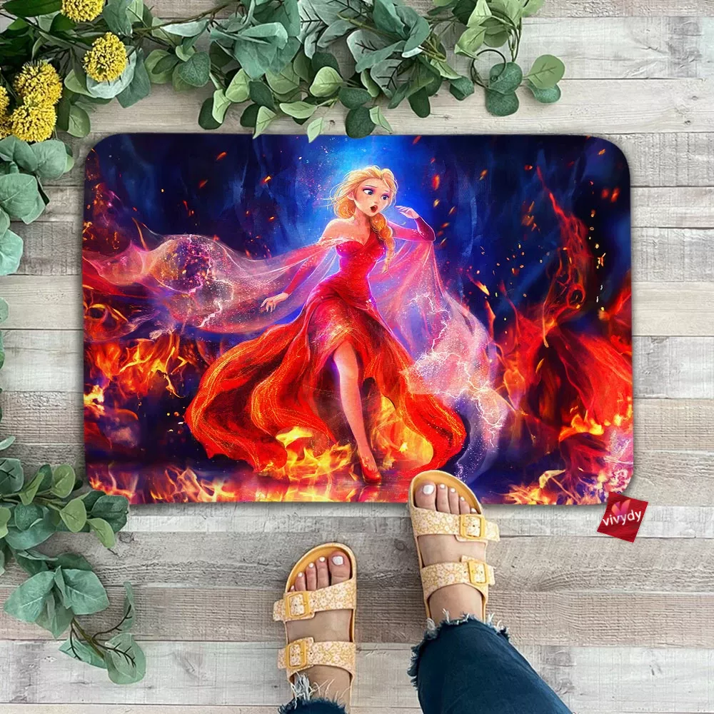 The Queen On Fire Elsa Doormat