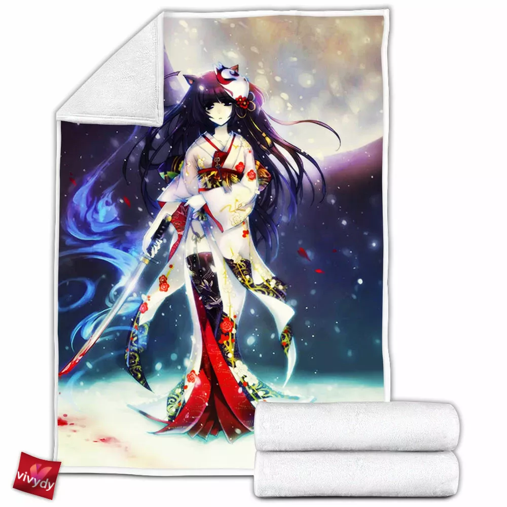 Anime Girl Fleece Blanket