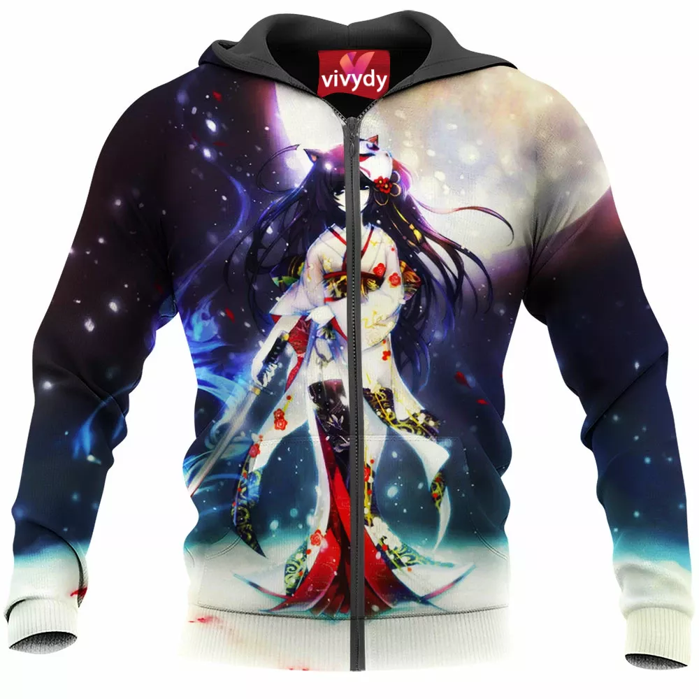 Anime Girl Zip Hoodie