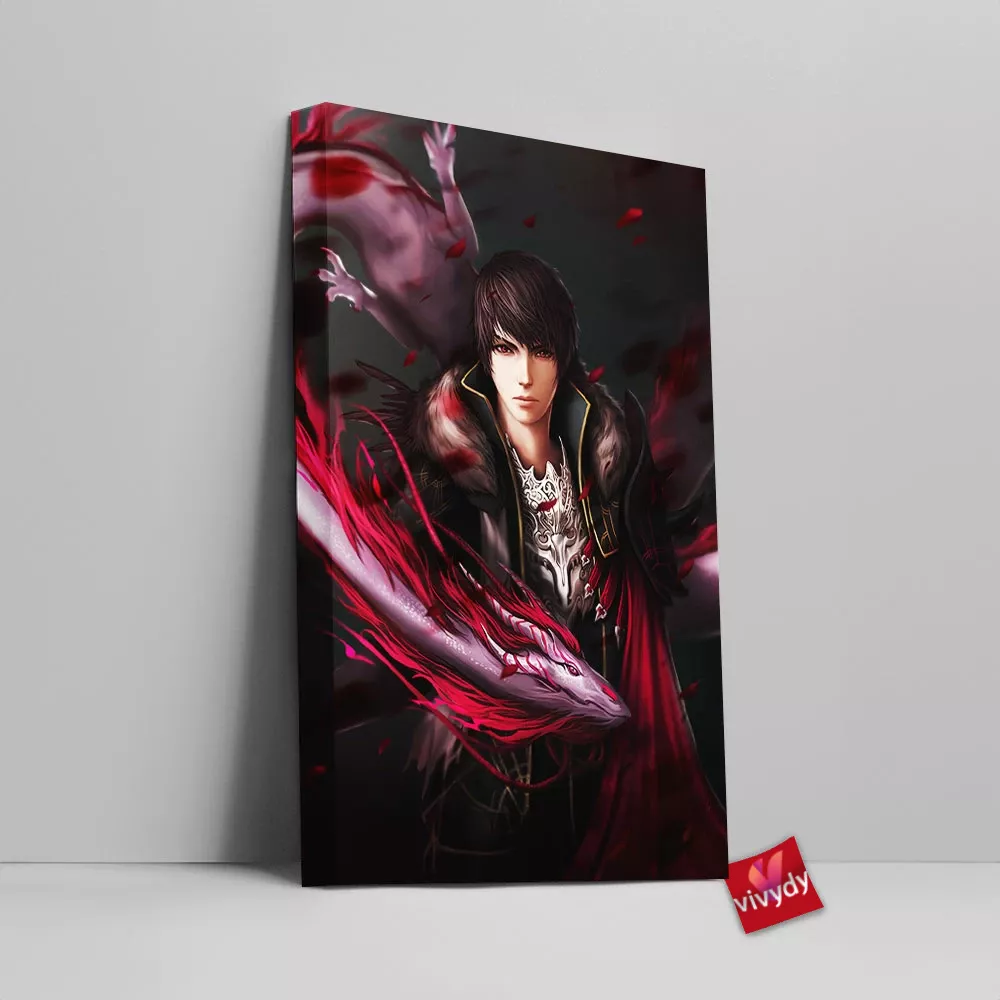 Dragon Knight Canvas Wall Art