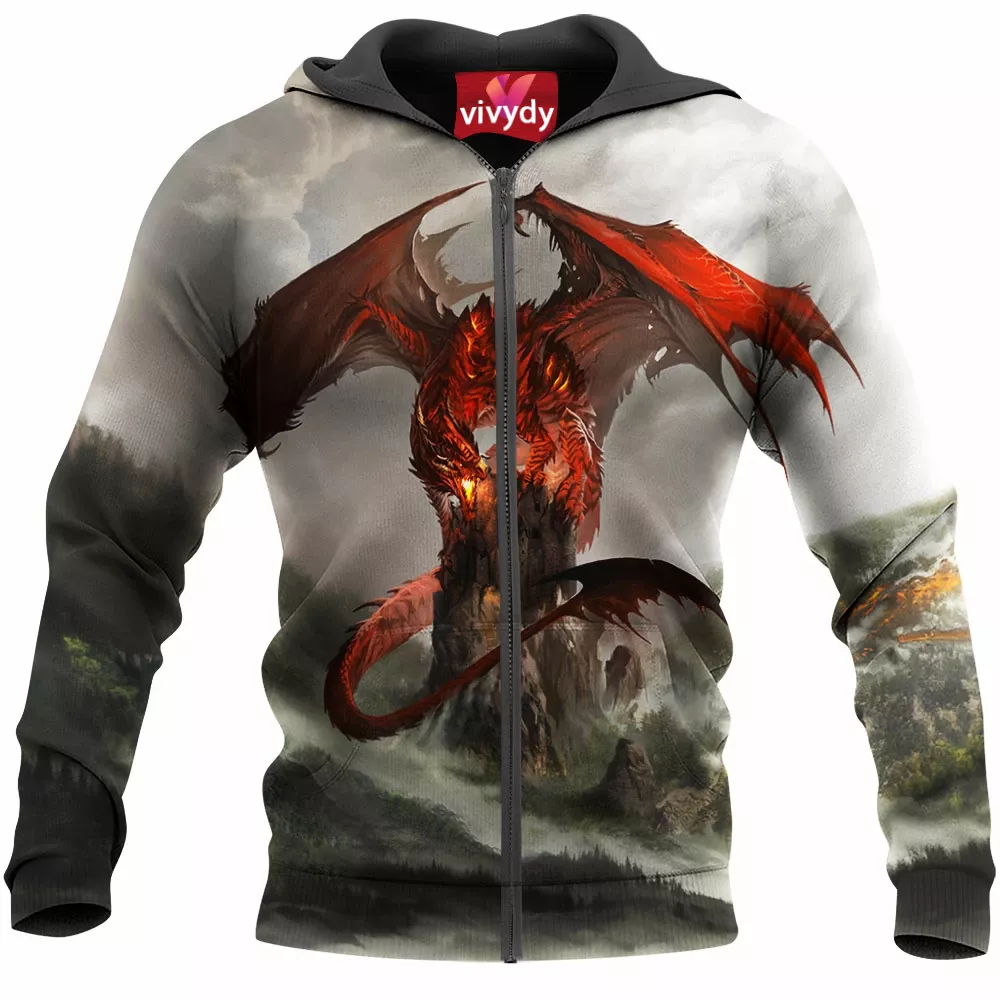 Red Dragon Zip Hoodie