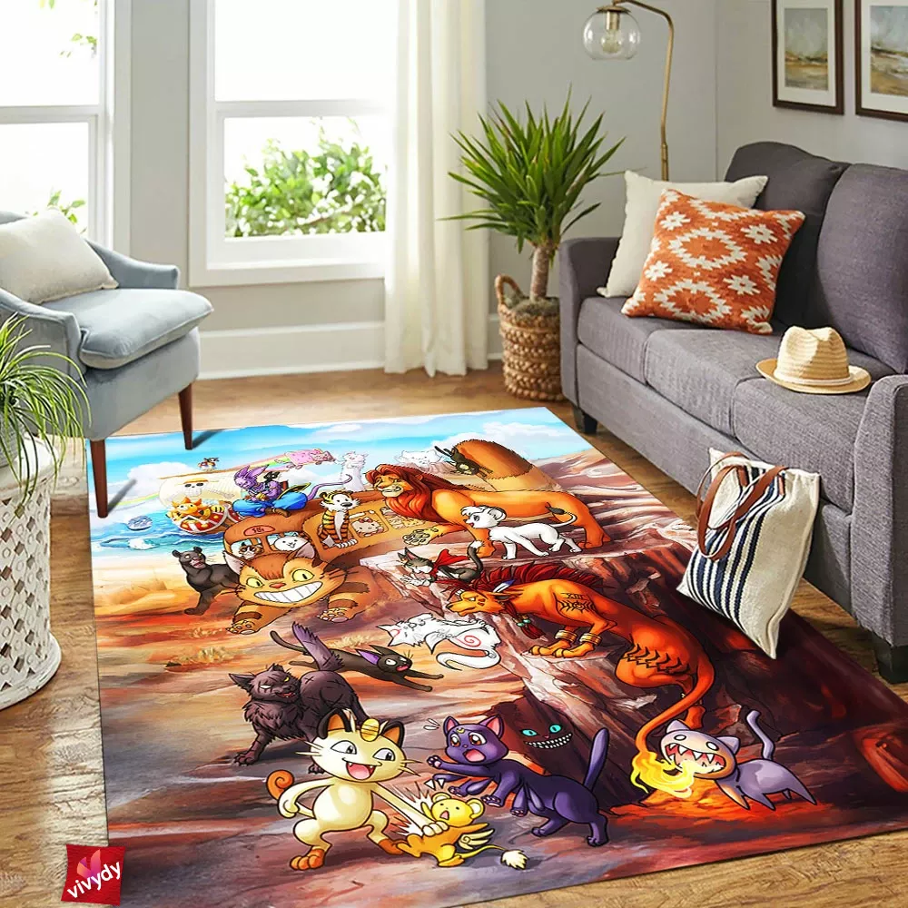 Pop Culture Cats Rectangle Rug