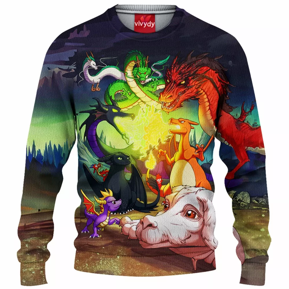 Dragons Knitted Sweater