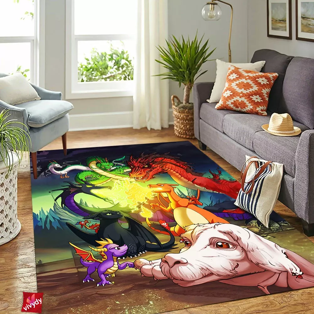 Dragons Rectangle Rug