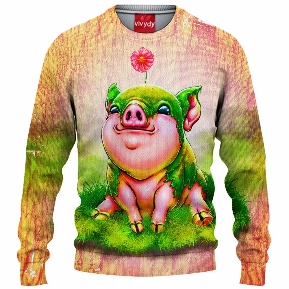 Moss Piglet Knitted Sweater