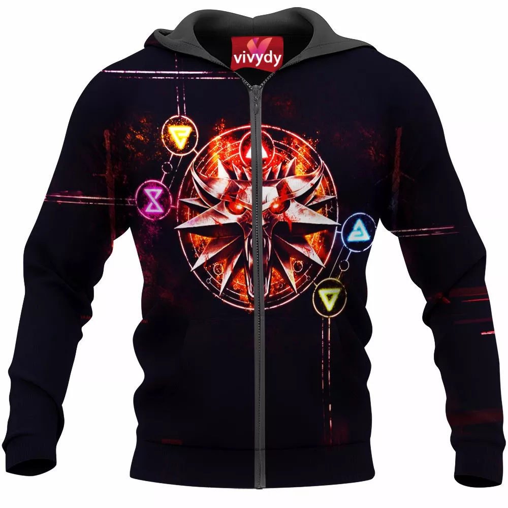 The Witcher Logo Zip Hoodie