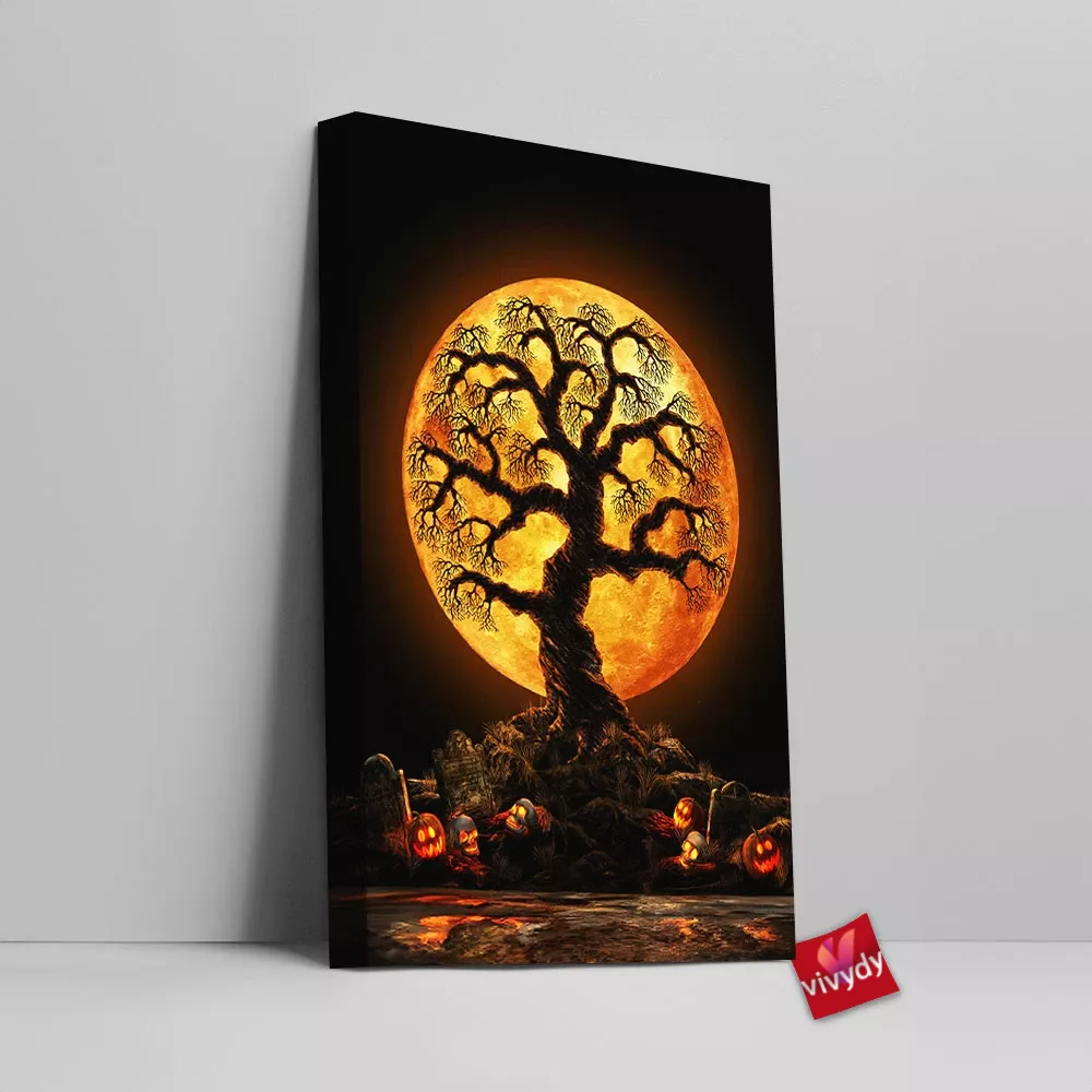 Trick Or Tree Canvas Wall Art