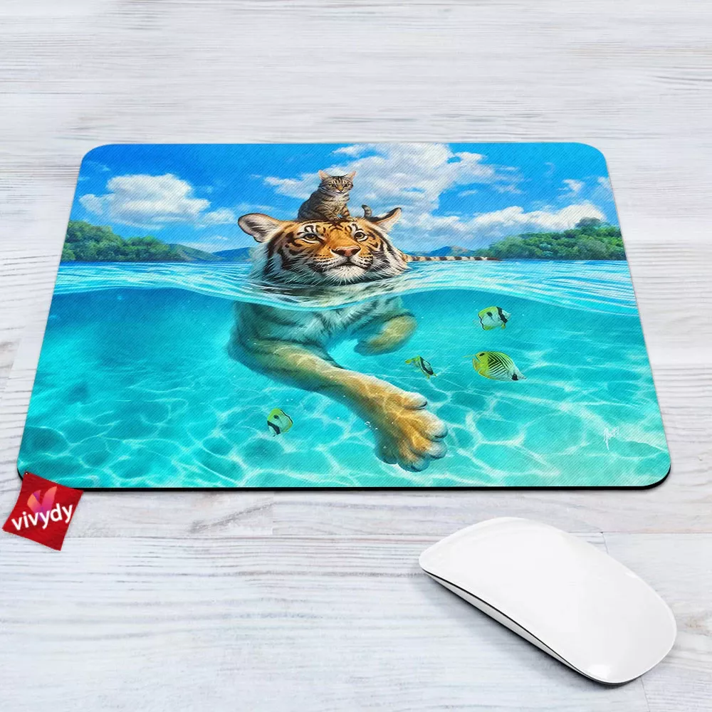 Swim Tiger Mouse Pad