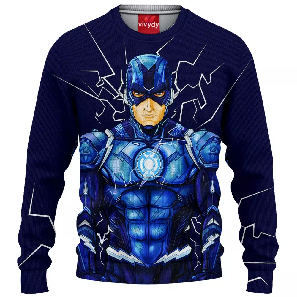 Flash Blue Lantern Knitted Sweater