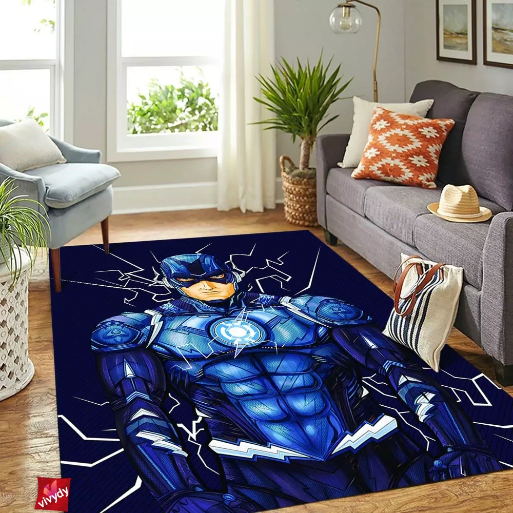 Flash Blue Lantern Rectangle Rug