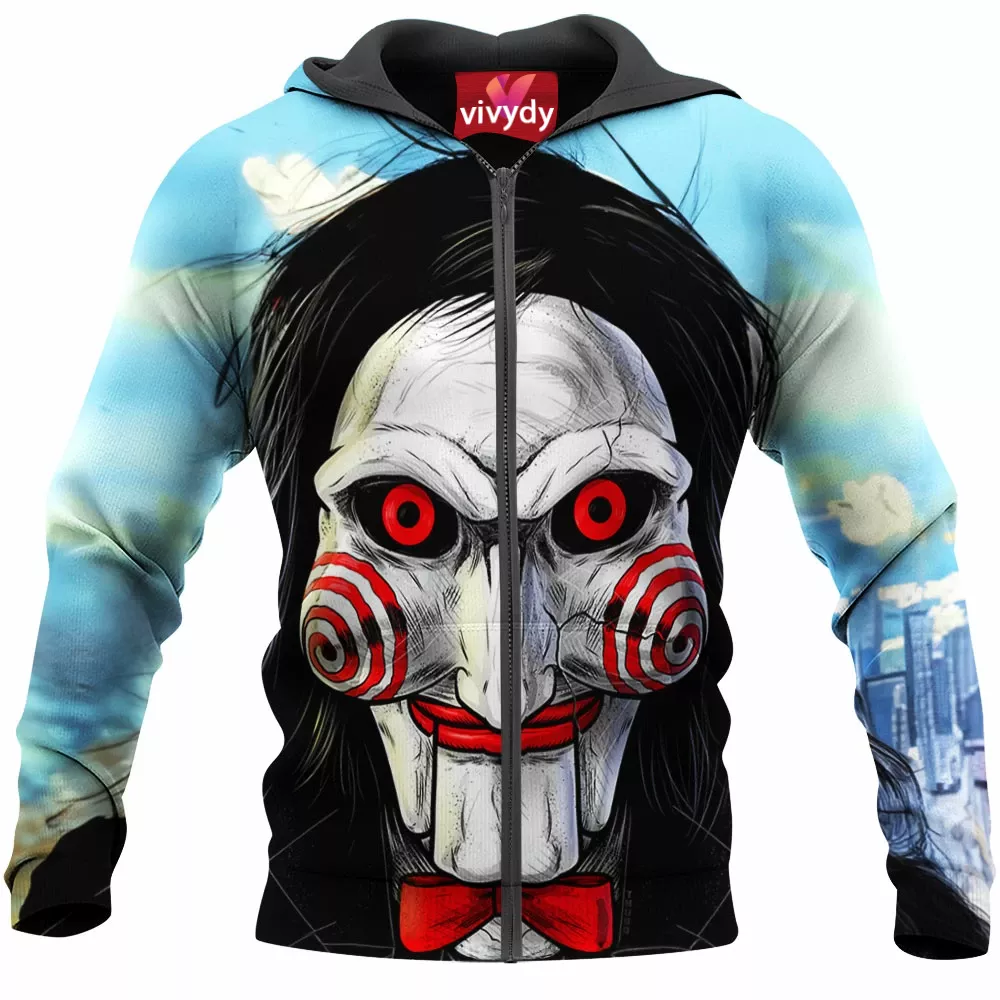 Billy The Puppet Jigsaw Zip Hoodie