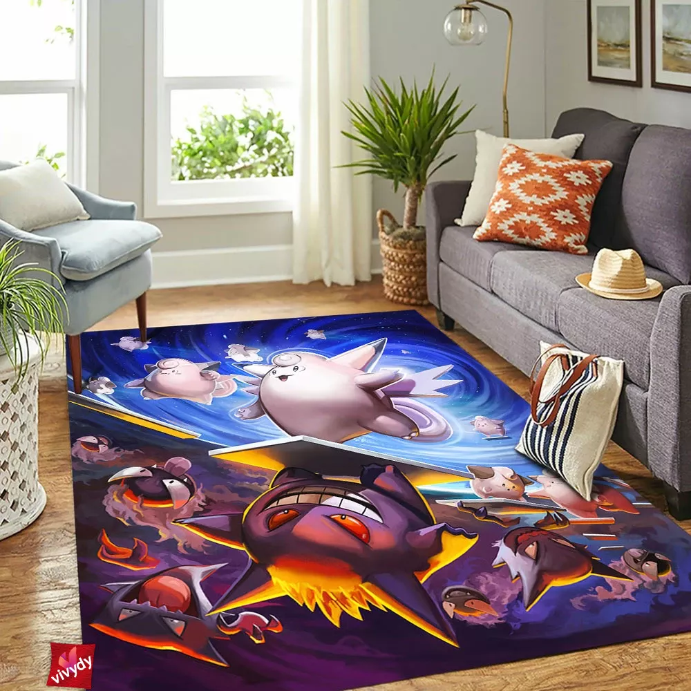 Clefable V Gengar Rectangle Rug