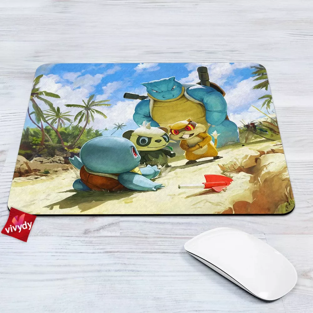 Blastoise Beach Patrol Mouse Pad