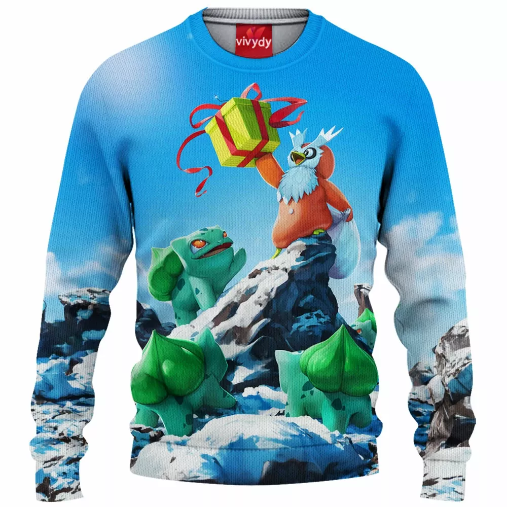 Bulbasaur Christmas Knitted Sweater