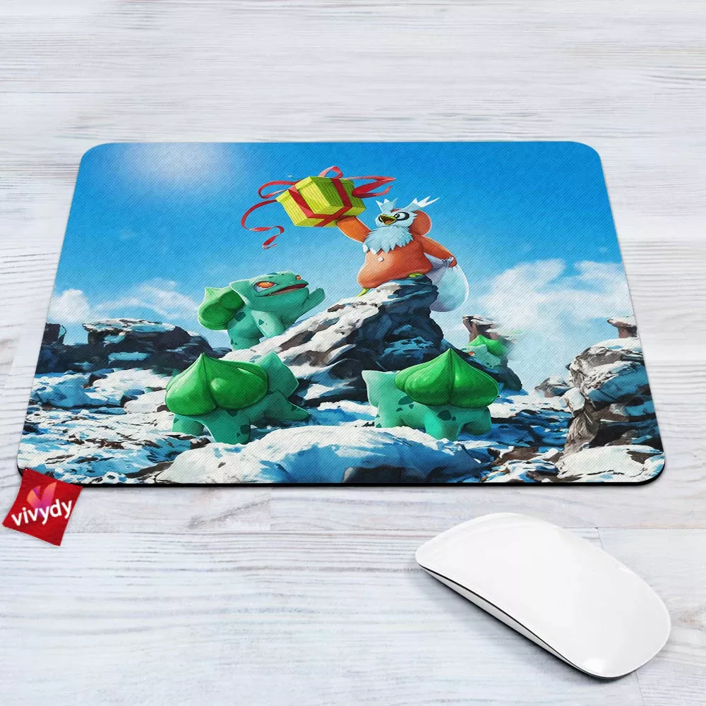 Bulbasaur Christmas Mouse Pad