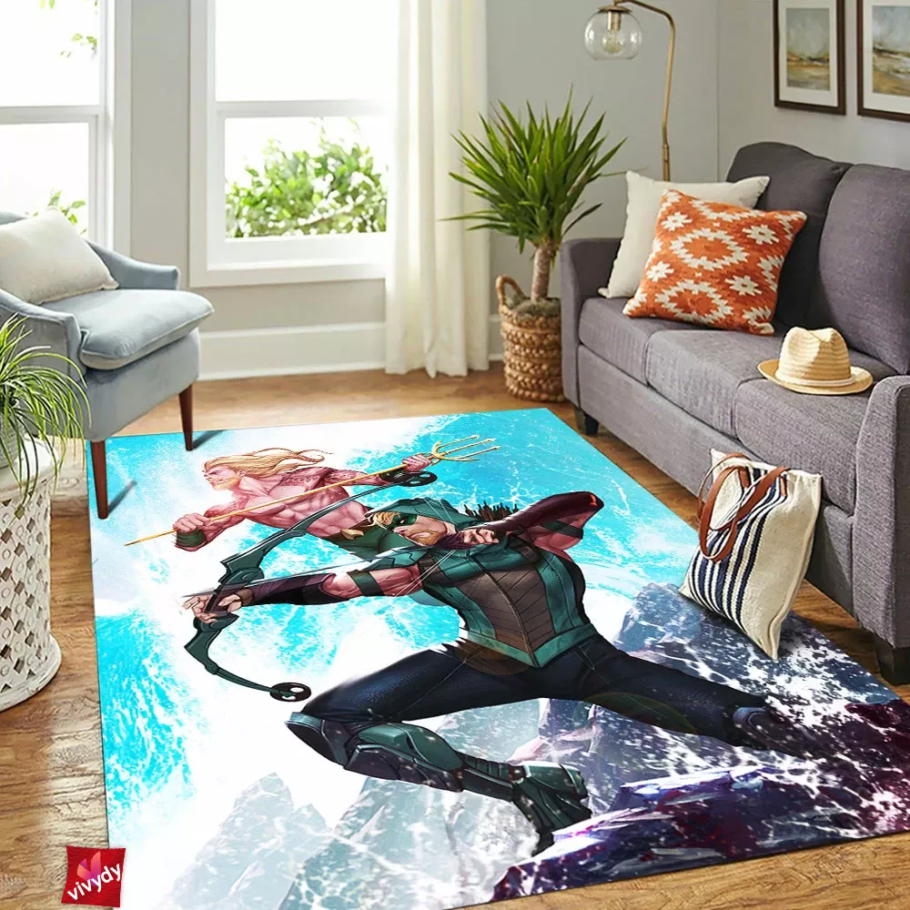 Aquaman And Green Arrow Rectangle Rug