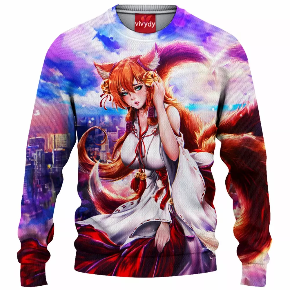 Fox Girl Knitted Sweater