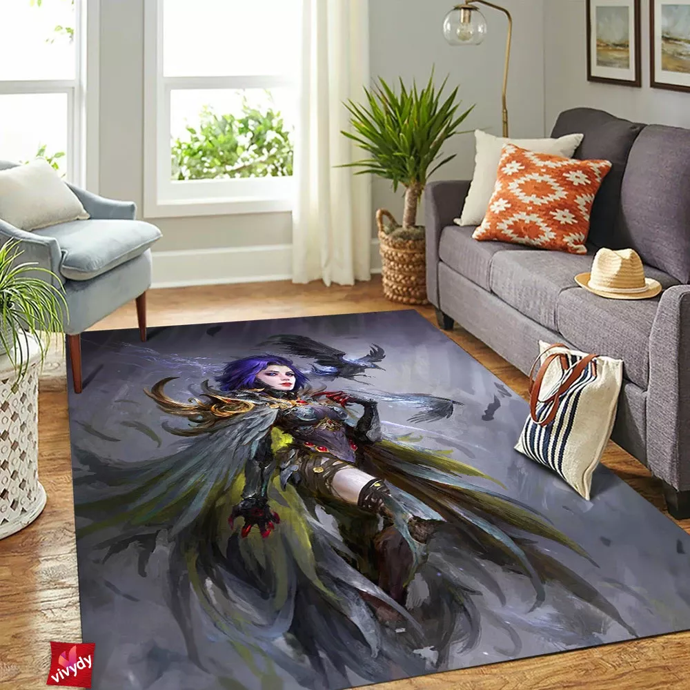 Raven Comic Rectangle Rug