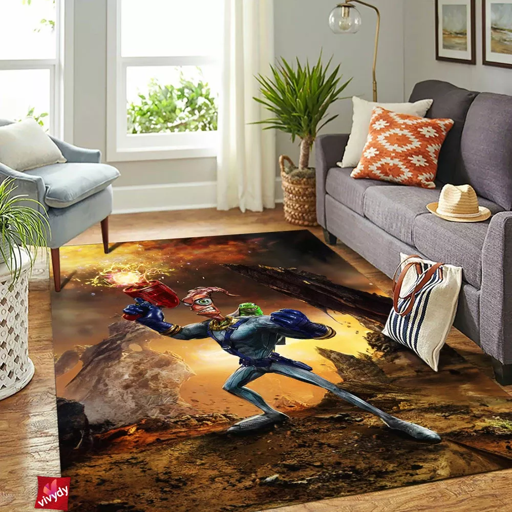 Earthworm Jim Rectangle Rug