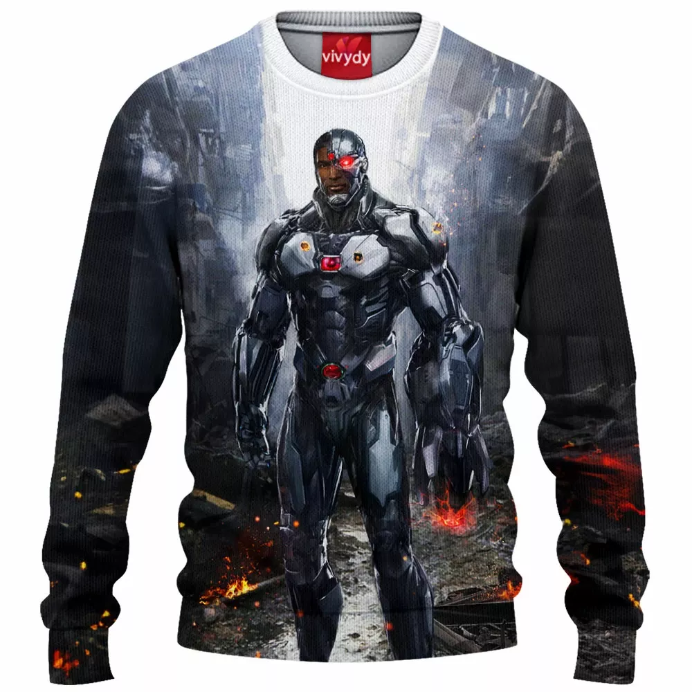 Cyborg Comic Knitted Sweater