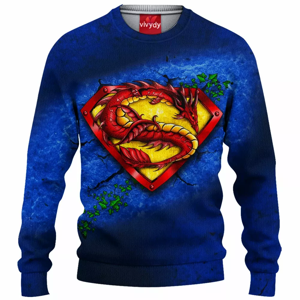 Superman Logo Knitted Sweater