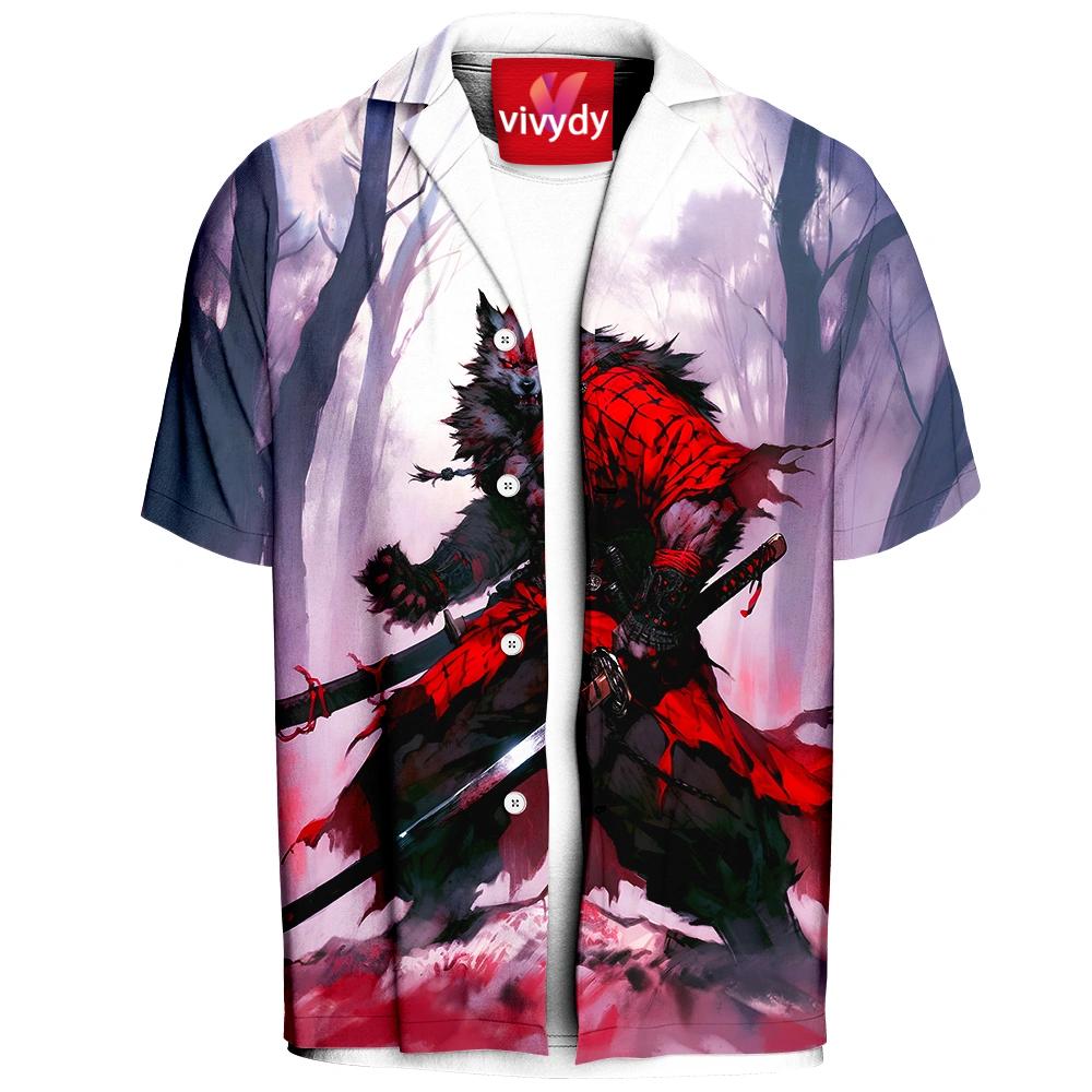 Samurai Werewolf Hawaiian Shirt