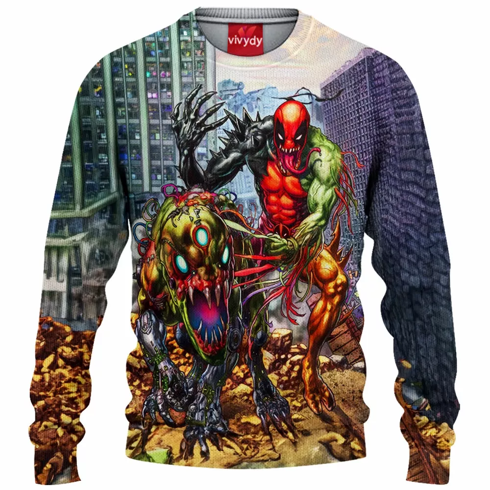 Venomized Deadpool Knitted Sweater