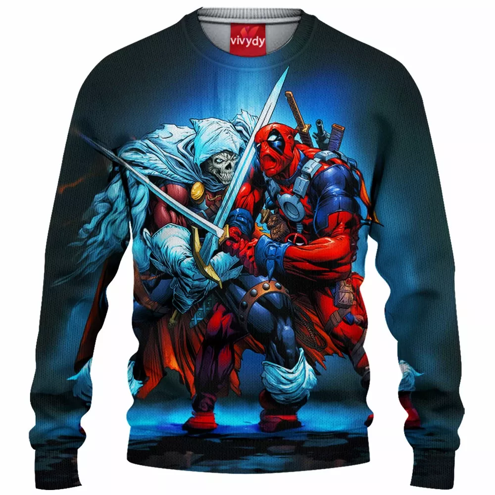 Taskmaster vs Deadpool Knitted Sweater