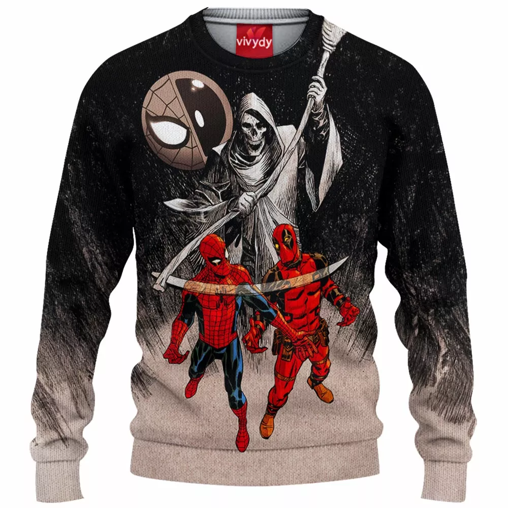 Spider-man Deadpool Knitted Sweater