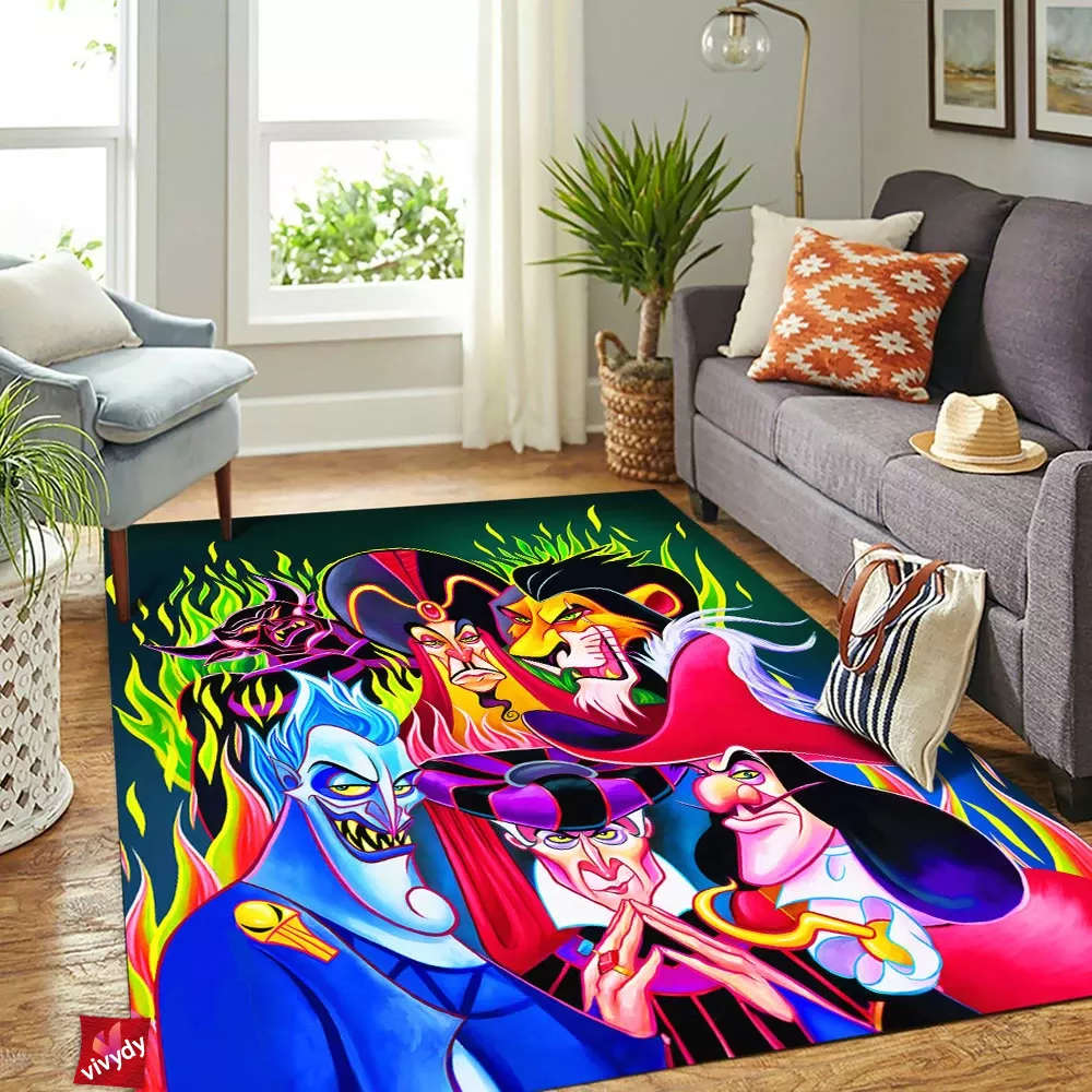 Animated Male Villains Rectangle Rug