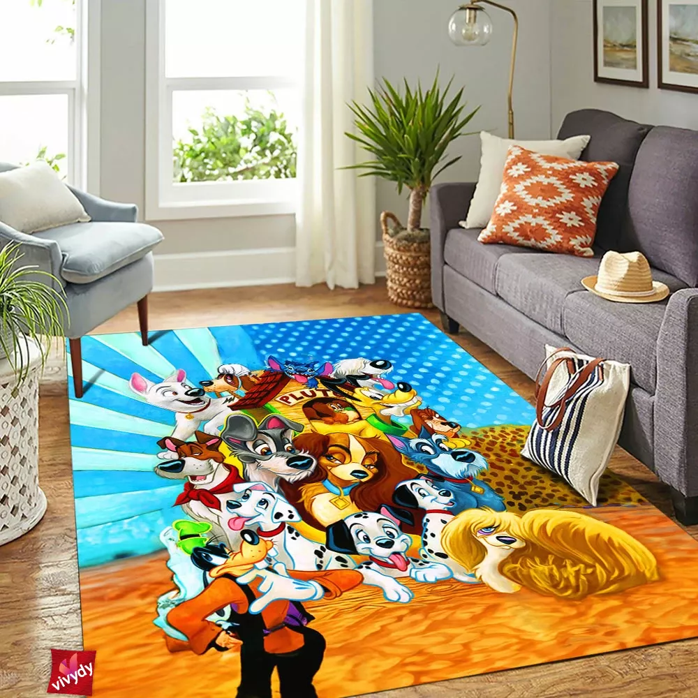 Animated Dog Rectangle Rug