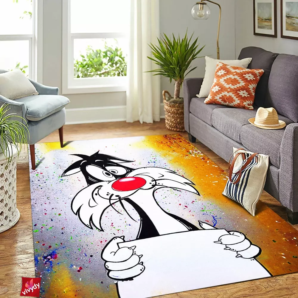 Sylvester the Cat,Meow Rectangle Rug