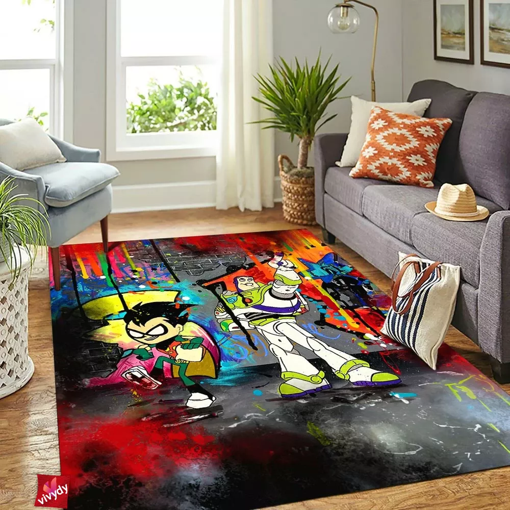 Robin and Buzz Lightyear Rectangle Rug