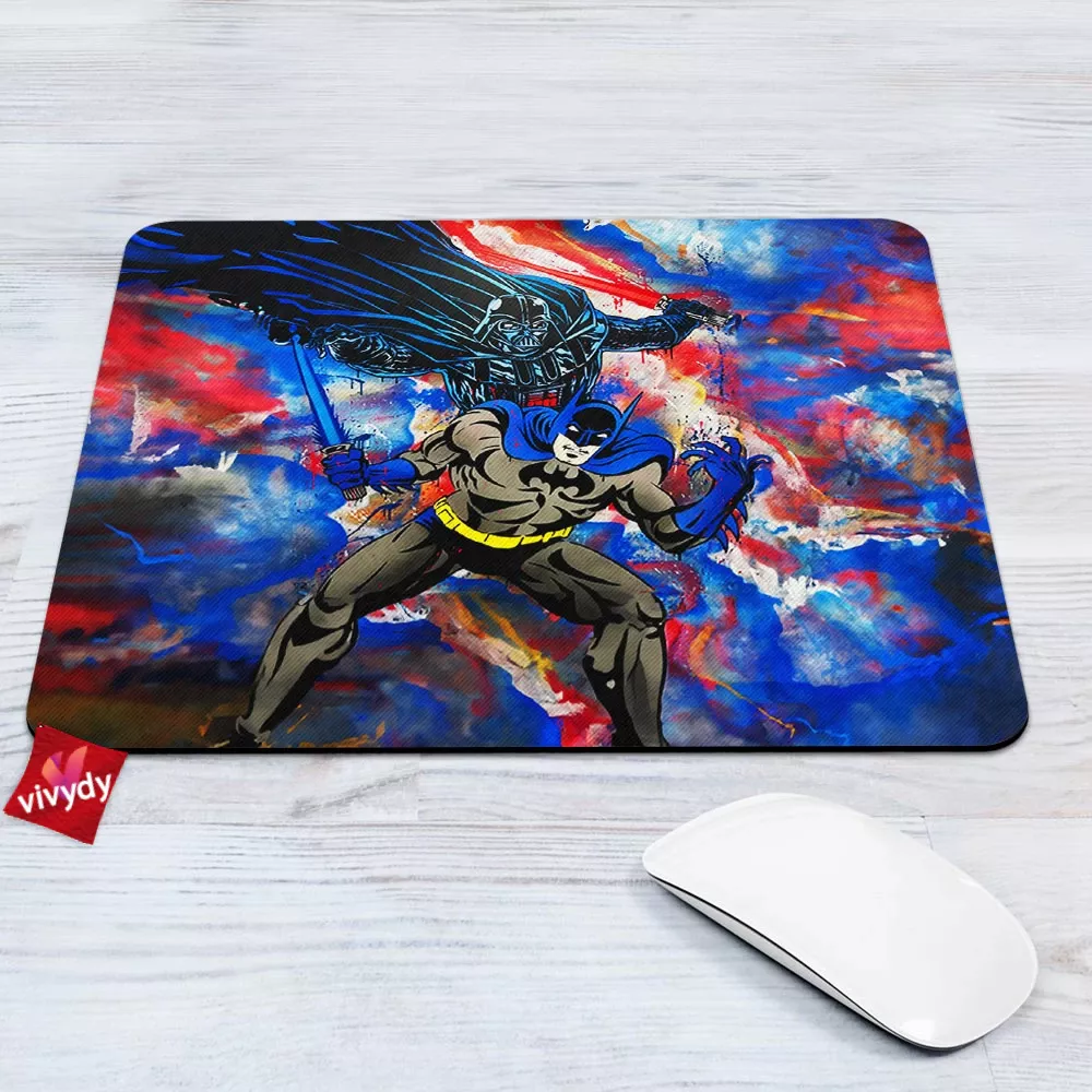 Darth Vader and Batman Mouse Pad