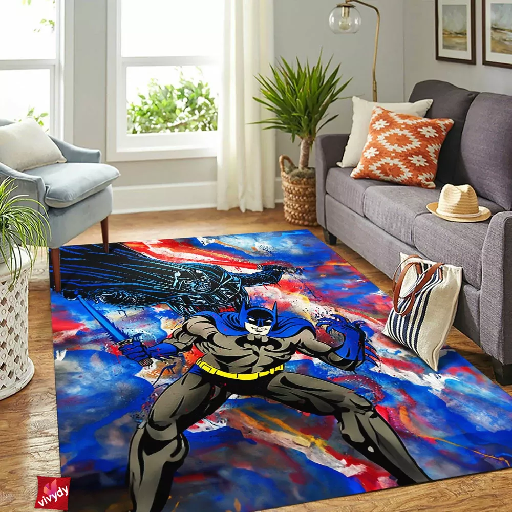 Darth Vader and Batman Rectangle Rug