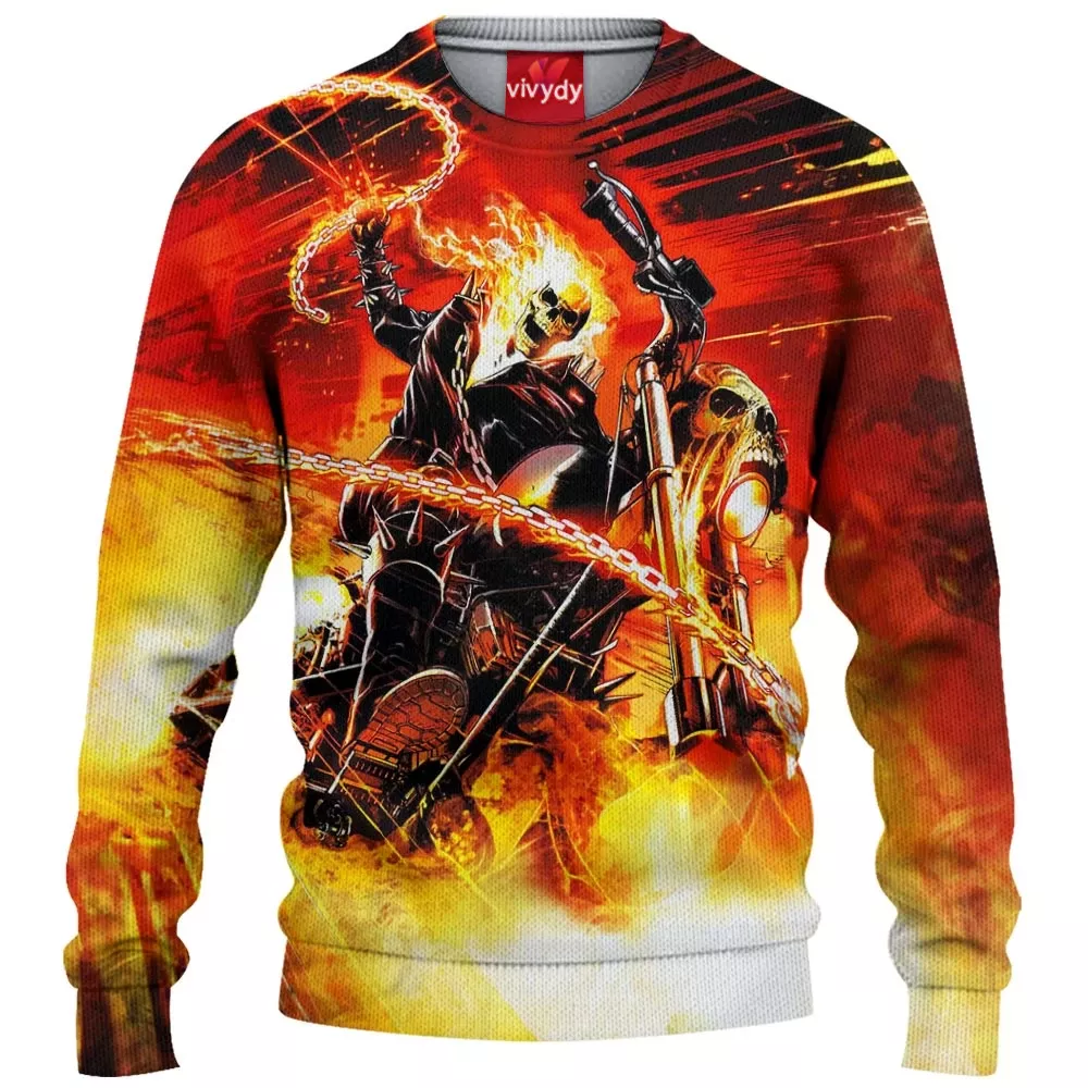 Ghost Rider Knitted Sweater