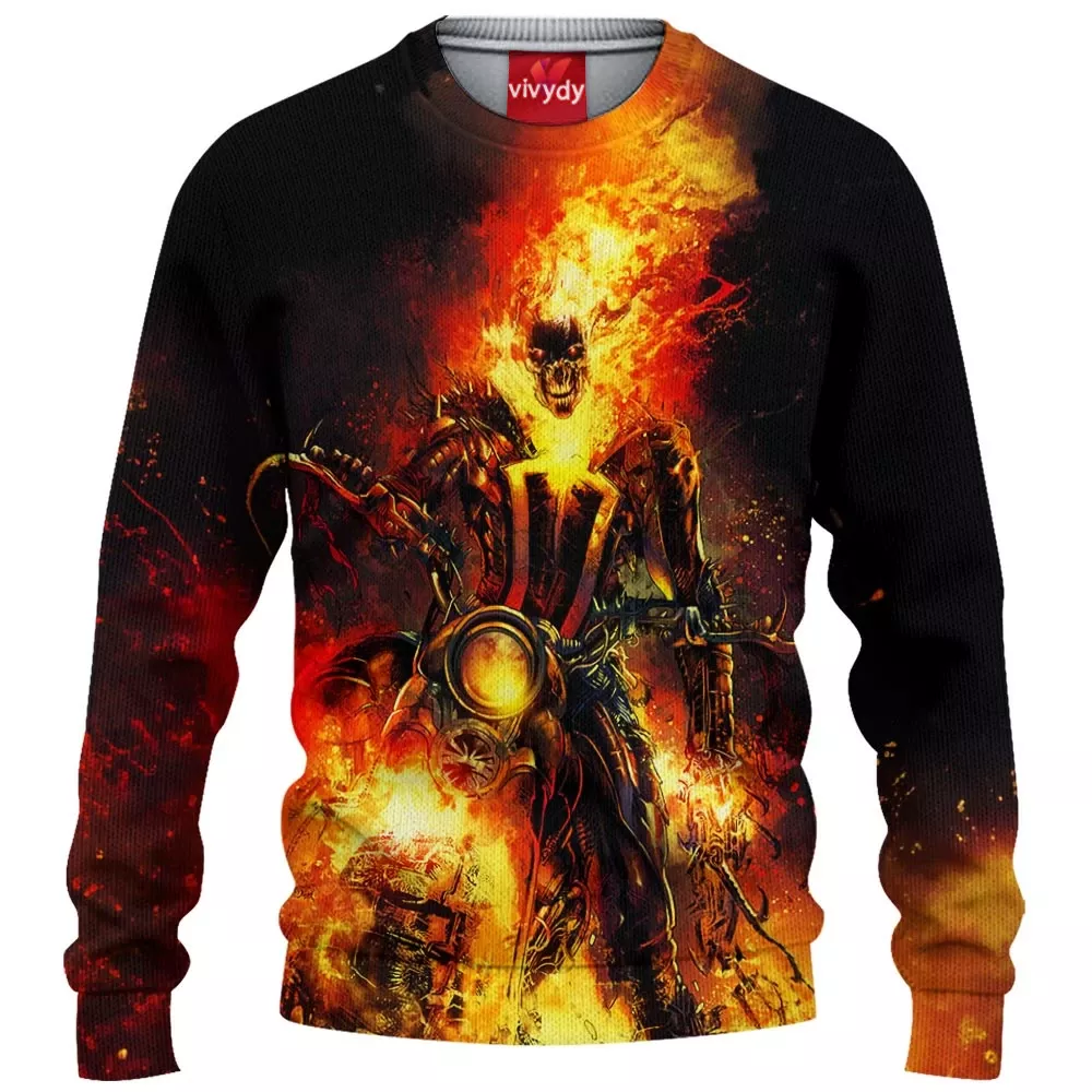 Ghost Rider Knitted Sweater