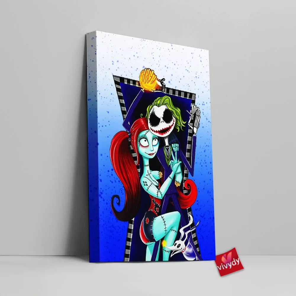 Harley Quinn Sally Joker Jack Canvas Wall Art