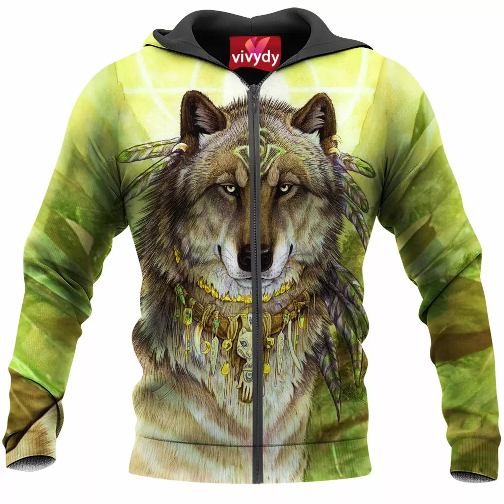 Ancient Wolf Zip Hoodie