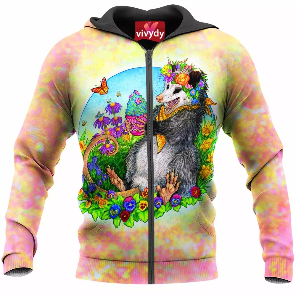 Flower Mouse Zip Hoodie